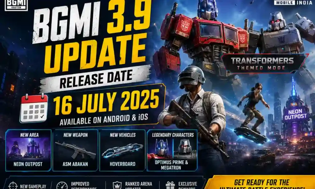 BGMI 3.9 Update Release Date